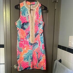 Lilly Pulitzer Sheath Mini Dress Halter Sleeveless Resort